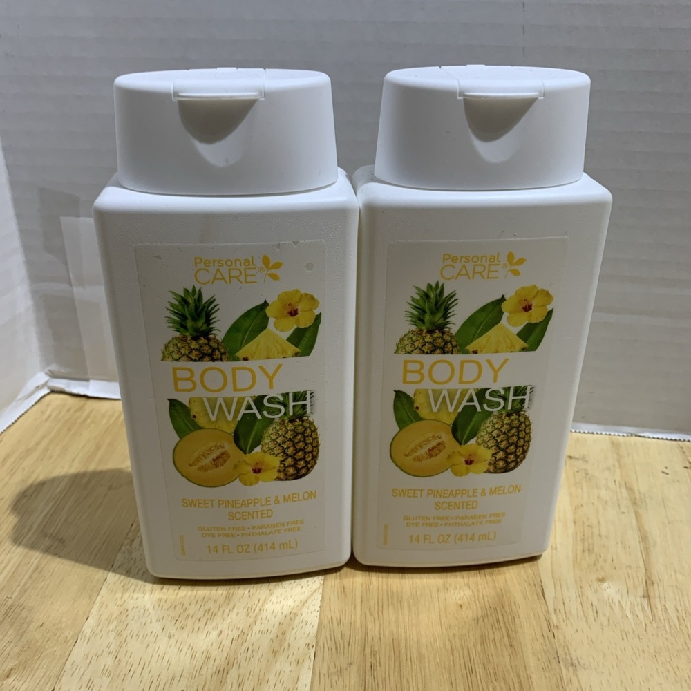 Personal Care Body Wash 15oz Lot Of 2 Limited Edition Sweet Pineapple&Melon